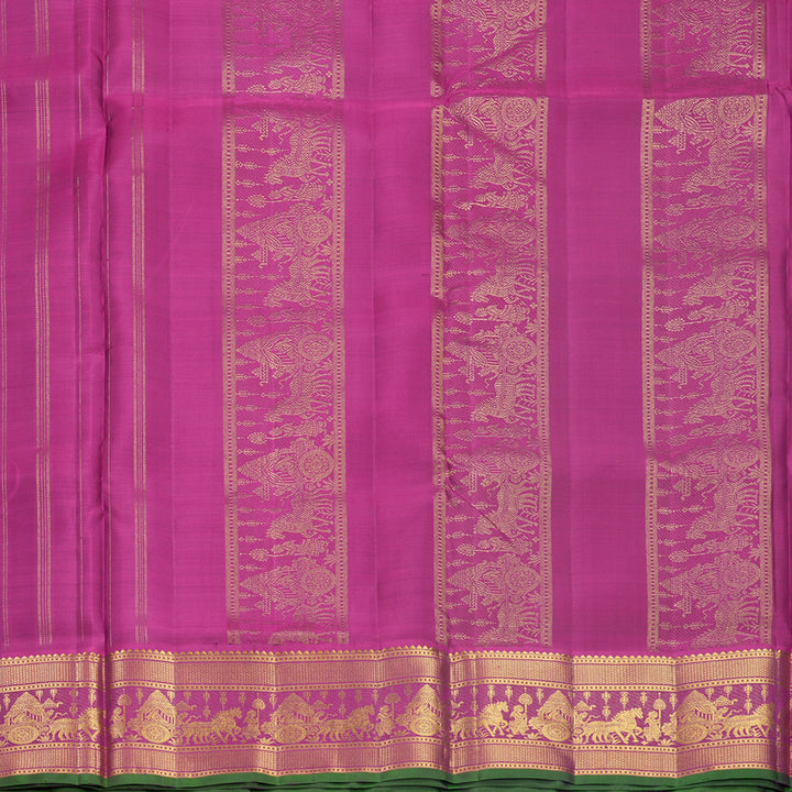 Hayagrivas Handloom Purple Ten Yards Silk Saree KBF577G7-1