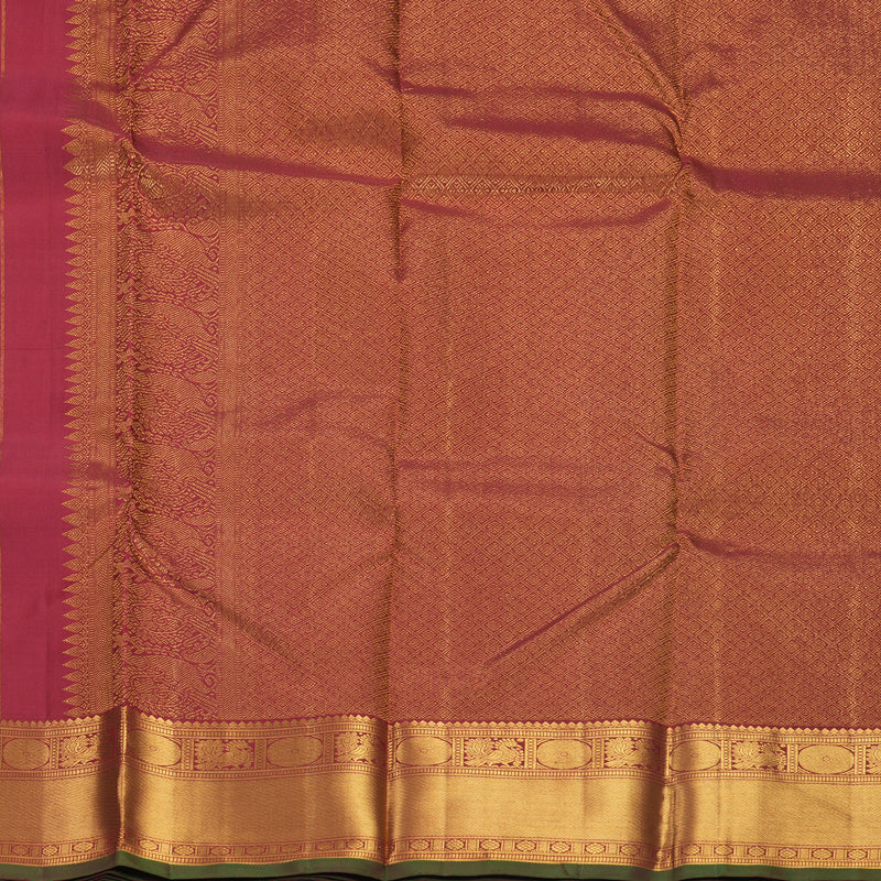 Hayagrivas Handloom Maroon Kanjivaram Silk Saree KBF578G1-1