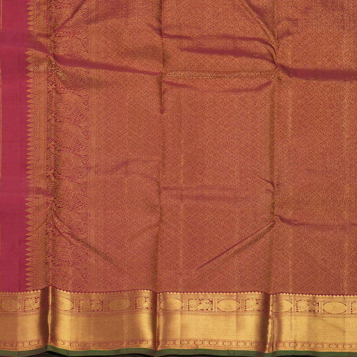 Hayagrivas Handloom Maroon Kanjivaram Silk Saree KBF578G1-1