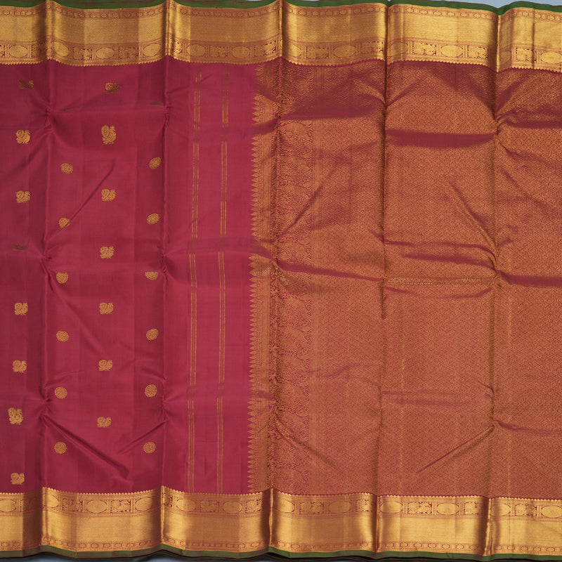 Hayagrivas Handloom Maroon Kanjivaram Silk Saree KBF578G1-1