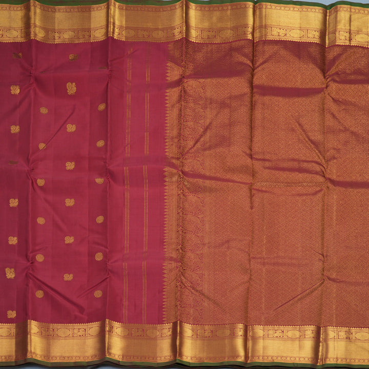 Hayagrivas Handloom Maroon Kanjivaram Silk Saree KBF578G1-1