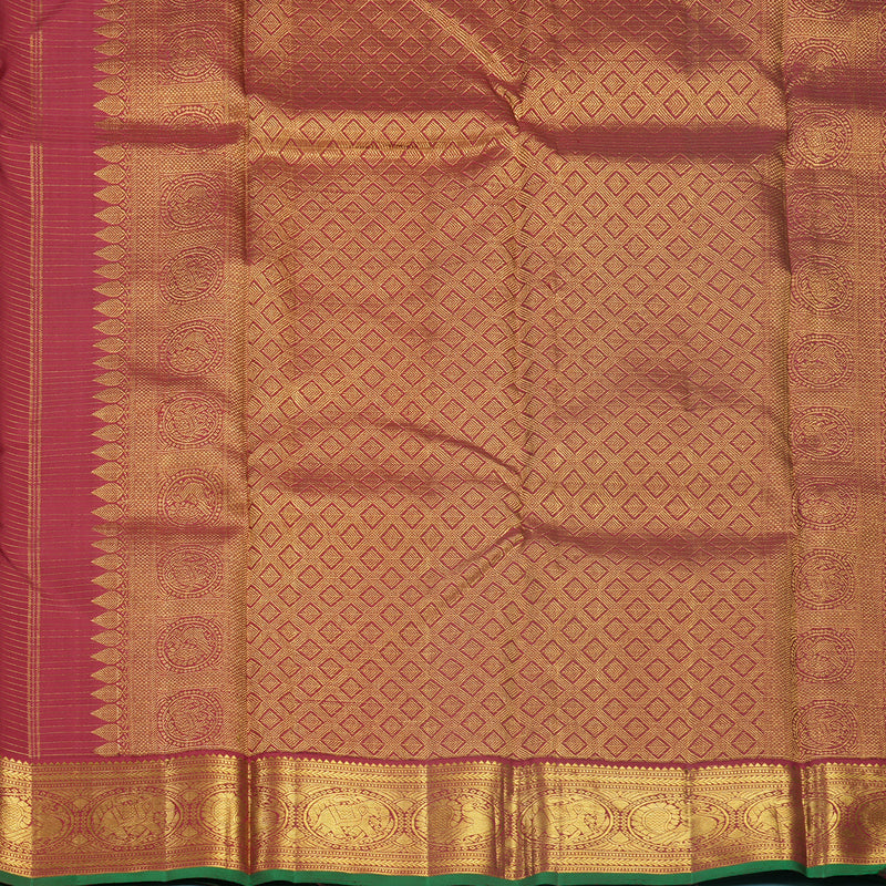 Hayagrivas Handloom Maroon Kanjivaram Silk Saree KBF578G2-1