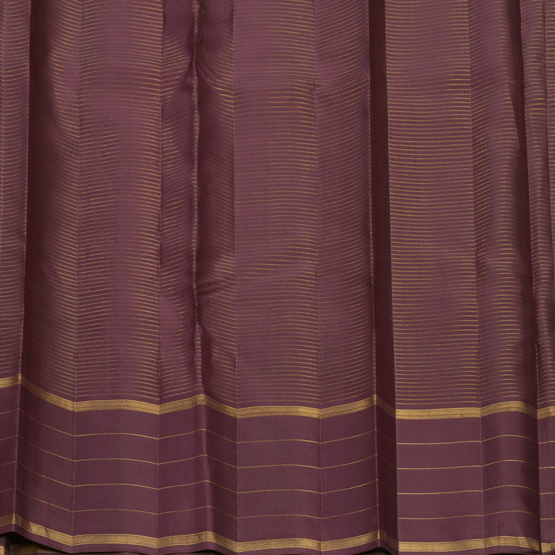 Hayagrivas Handloom Rust Orange Kanjivaram Silk Saree with Burgundy Border KBF578G4-5