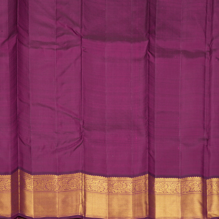 Hayagrivas Handloom Sandal Kanjivaram Silk Saree with Purple Border KBF578G6-2