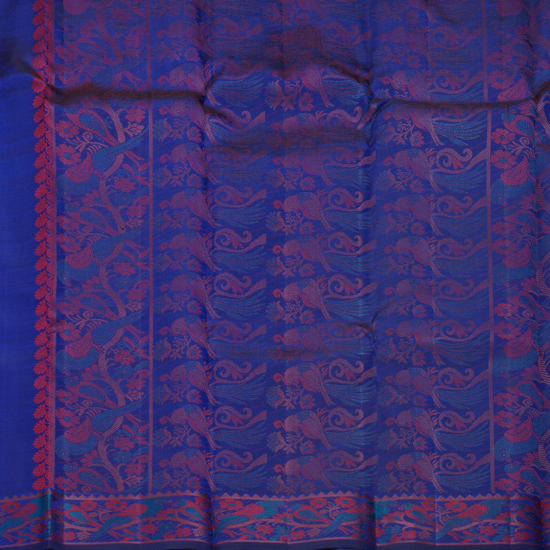 Hayagrivas Handloom Ink Blue Kanjivaram Silk Saree KBF579G3-1