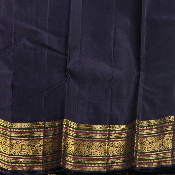 Hayagrivas Handloom Mild Peach Kanjivaram Silk Saree with Deep Nagapazham Border KBF579G5-1