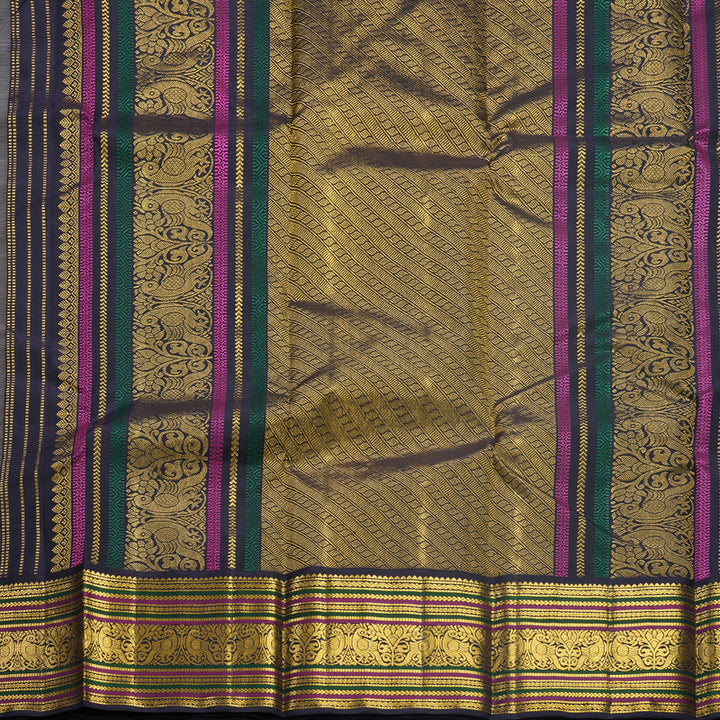 Hayagrivas Handloom Mild Peach Kanjivaram Silk Saree with Deep Nagapazham Border KBF579G5-1