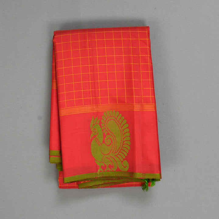 Hayagrivas Handloom Red Kanjivaram Silk Saree KBF581G16-2