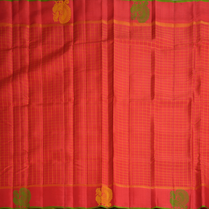 Hayagrivas Handloom Red Kanjivaram Silk Saree KBF581G16-2
