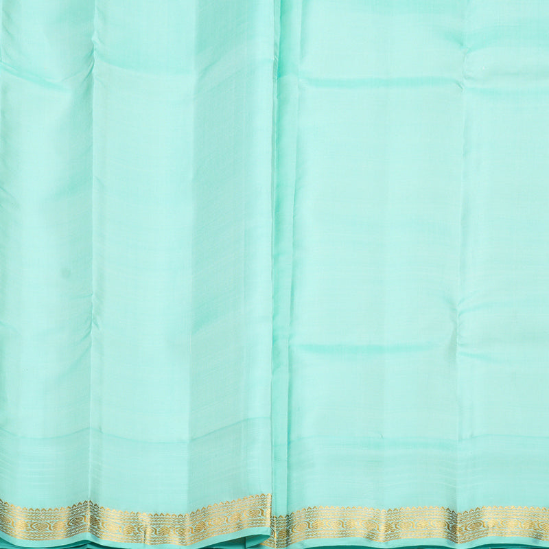 Hayagrivas Handloom Half-White Kanjivaram Silk Saree with Ganga Jamuna Border KBF581G5-1