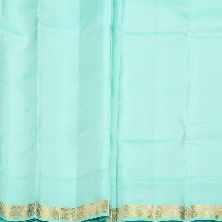 Hayagrivas Handloom Half-White Kanjivaram Silk Saree with Ganga Jamuna Border KBF581G5-1