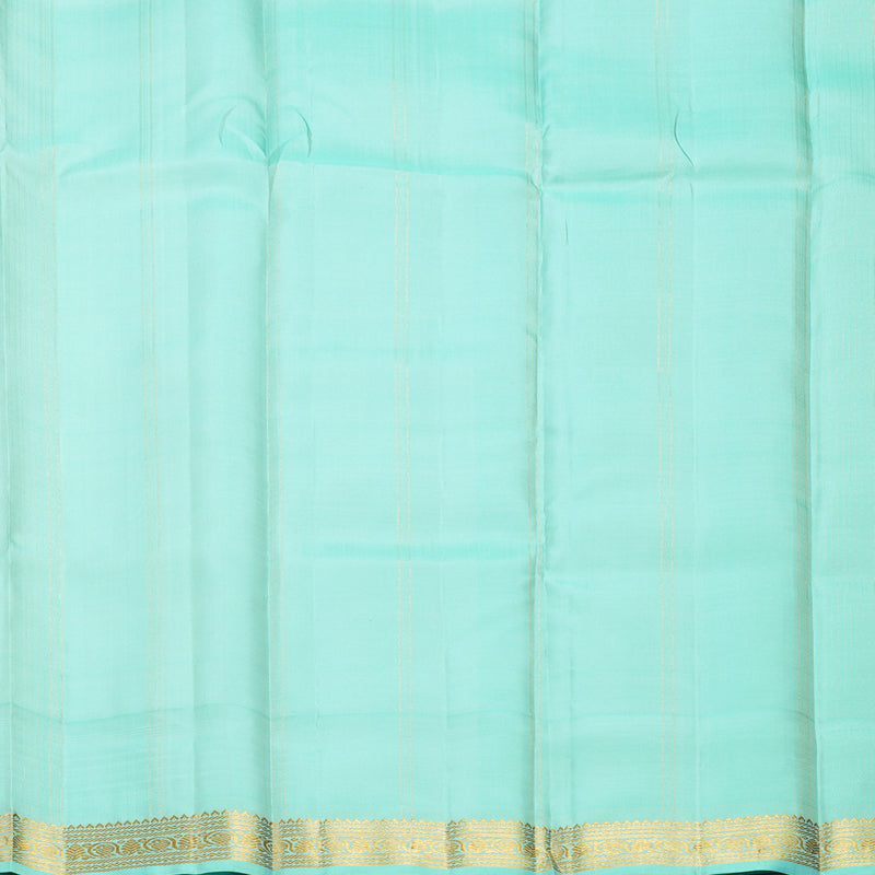 Hayagrivas Handloom Half-White Kanjivaram Silk Saree with Ganga Jamuna Border KBF581G5-1