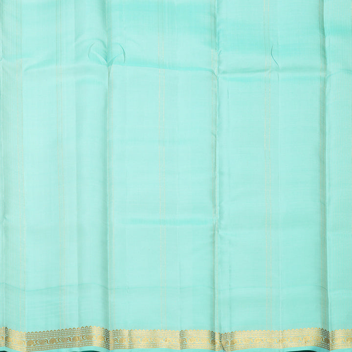 Hayagrivas Handloom Half-White Kanjivaram Silk Saree with Ganga Jamuna Border KBF581G5-1