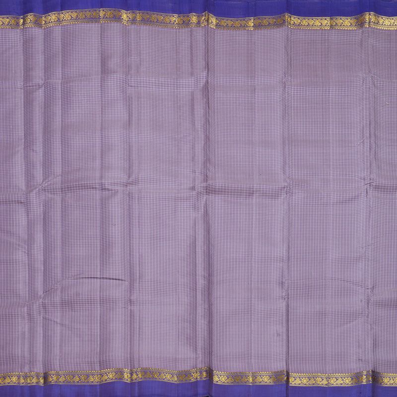 Hayagrivas Handloom Lavender Kanjivaram Silk Saree with Purple Border KBF581G8-4