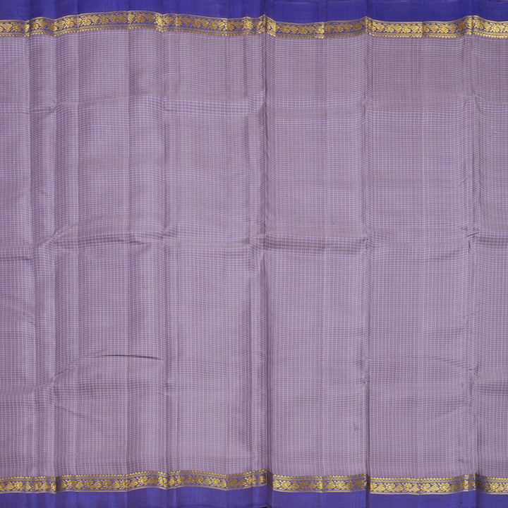 Hayagrivas Handloom Lavender Kanjivaram Silk Saree with Purple Border KBF581G8-4