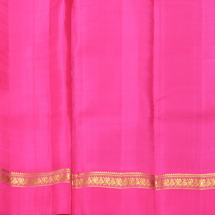 Hayagrivas Handloom Cream Kanjivaram Silk Saree with Rose Pink Border KBF581G8-9