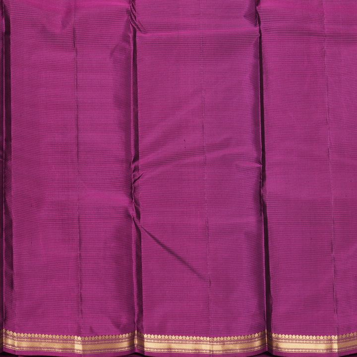 Hayagrivas Handloom Bottle Green Kanjivaram Silk Saree with Purple Border KBF582G1-3