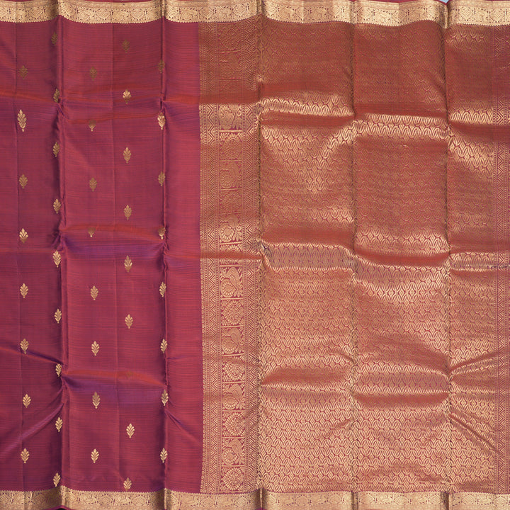 Hayagrivas Handloom Wine Maroon Kanjivaram Silk Saree KBF582G2-18