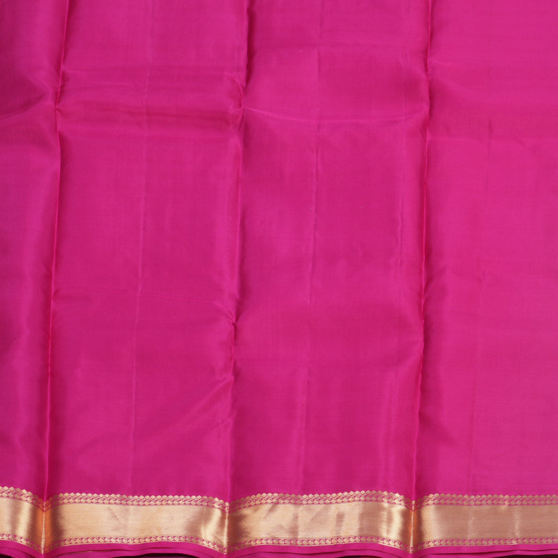 Hayagrivas Handloom Aqua Green Kanjivaram Silk Saree with Purple Border KBF582G6-1