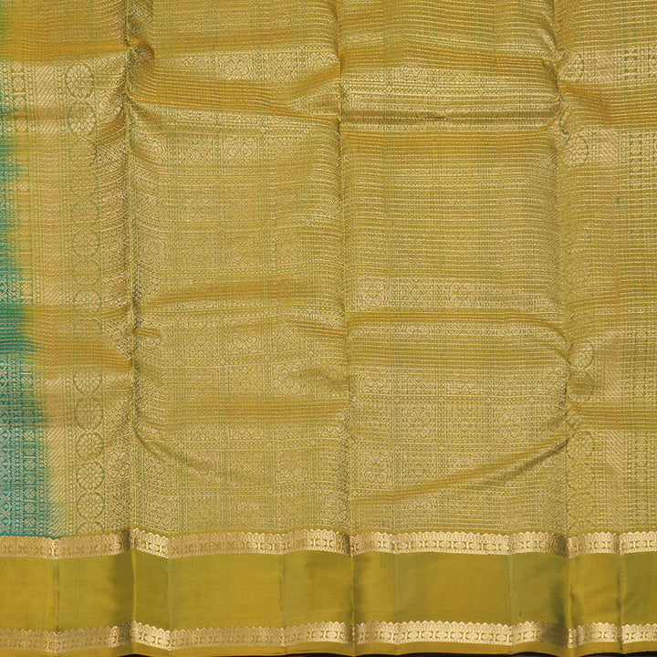 Hayagrivas Handloom Green Kanjivaram Silk Saree with Manthalir Green Border KBF582G7-4