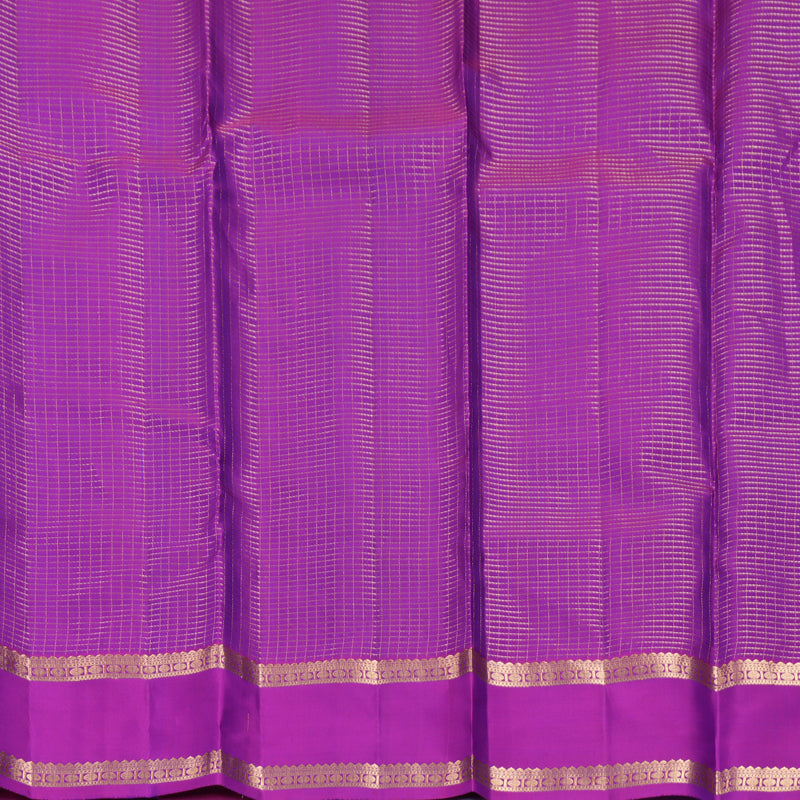 Hayagrivas Handloom Mayilkazhuthu Kanjivaram Silk Saree with Purple Border KBF582G7-8
