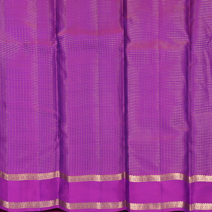 Hayagrivas Handloom Mayilkazhuthu Kanjivaram Silk Saree with Purple Border KBF582G7-8
