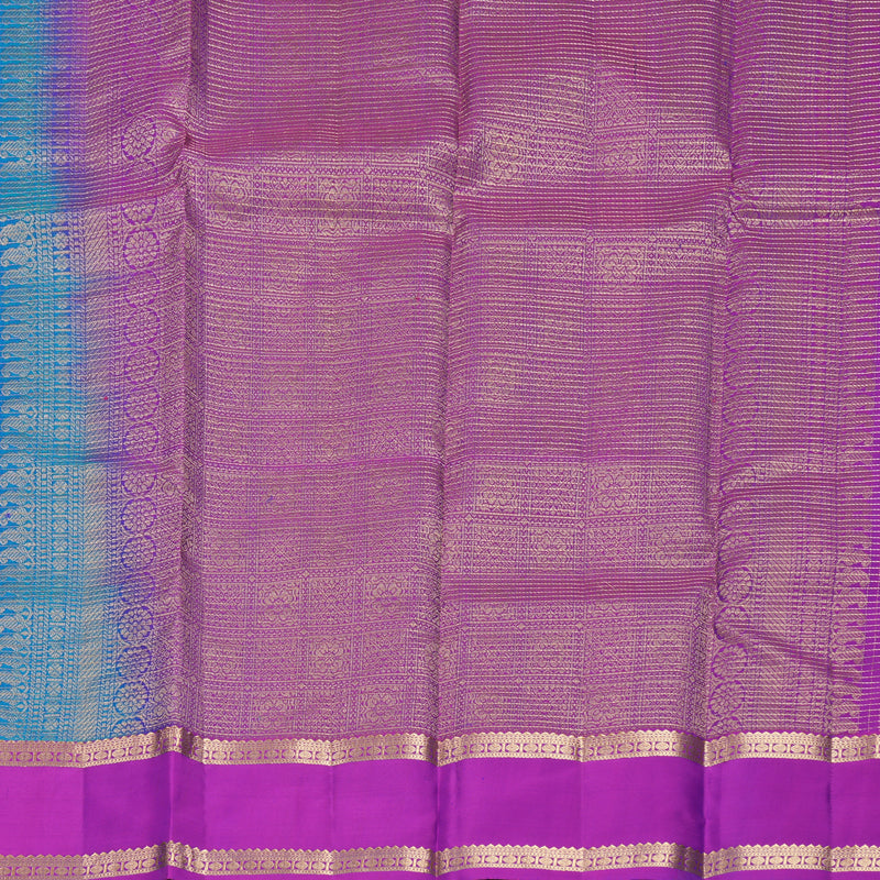 Hayagrivas Handloom Mayilkazhuthu Kanjivaram Silk Saree with Purple Border KBF582G7-8