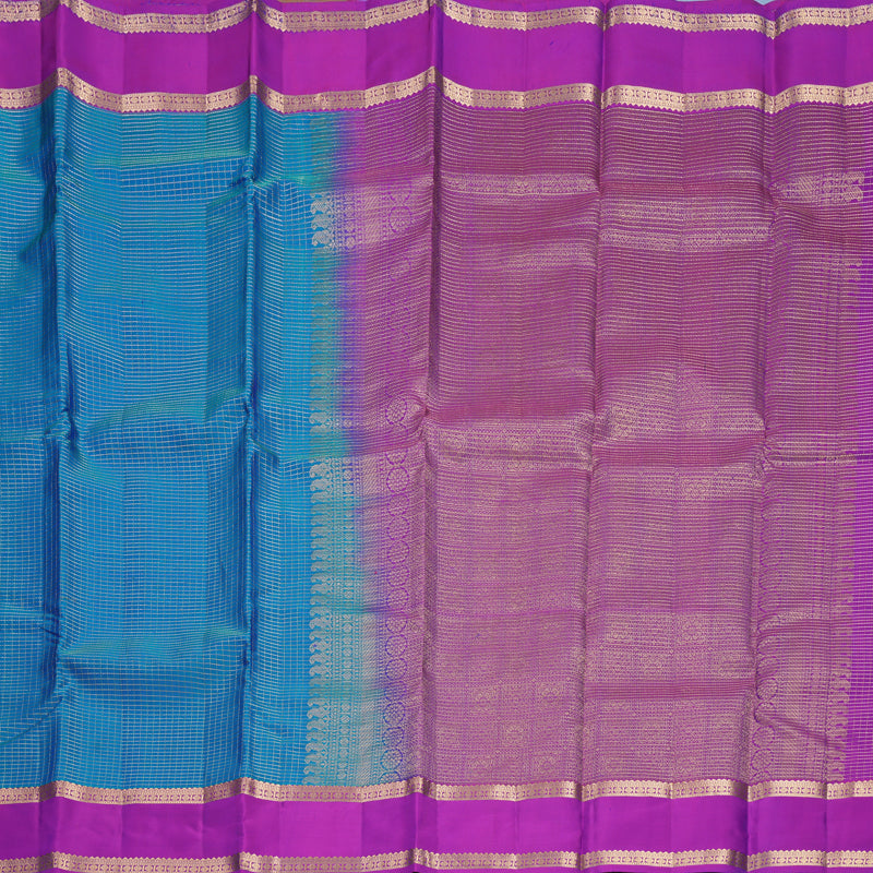 Hayagrivas Handloom Mayilkazhuthu Kanjivaram Silk Saree with Purple Border KBF582G7-8