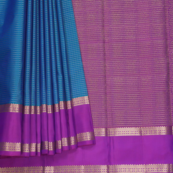 Hayagrivas Handloom Mayilkazhuthu Kanjivaram Silk Saree with Purple Border KBF582G7-8