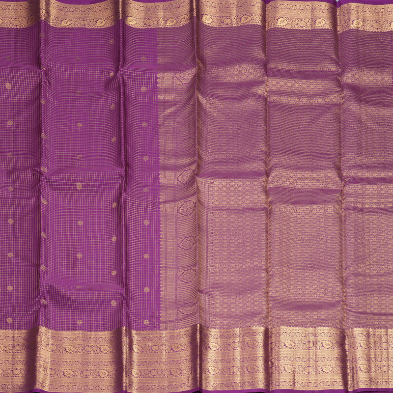 Hayagrivas Handloom Purple Kanjivaram Silk Saree KBF582G9-1