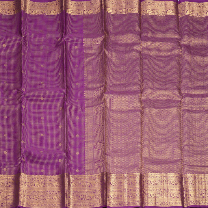 Hayagrivas Handloom Purple Kanjivaram Silk Saree KBF582G9-1