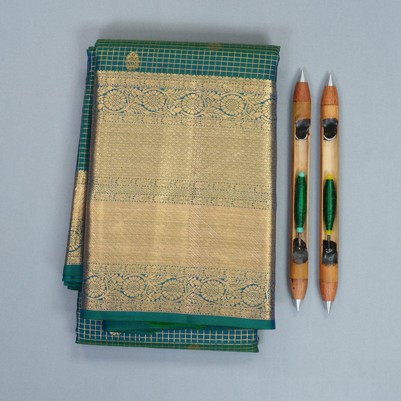 Hayagrivas Handloom Mayilkazhuthu Kanjivaram Silk Saree KBF582G9-11