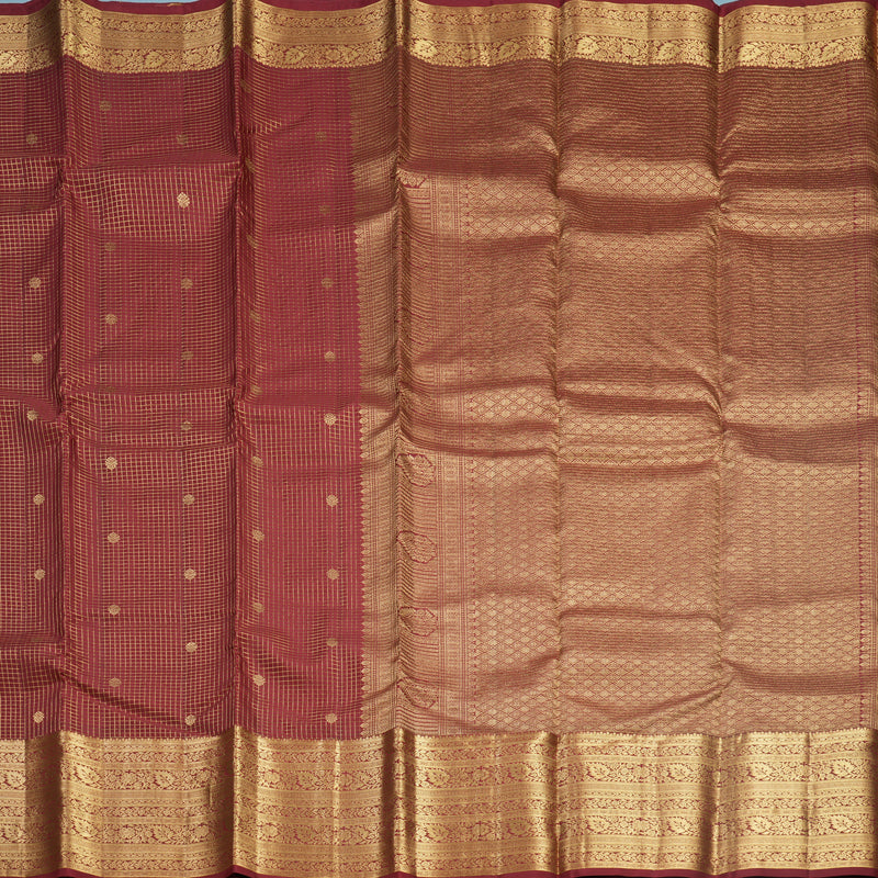 Hayagrivas Handloom Maroon Kanjivaram Silk Saree KBF582G9-7