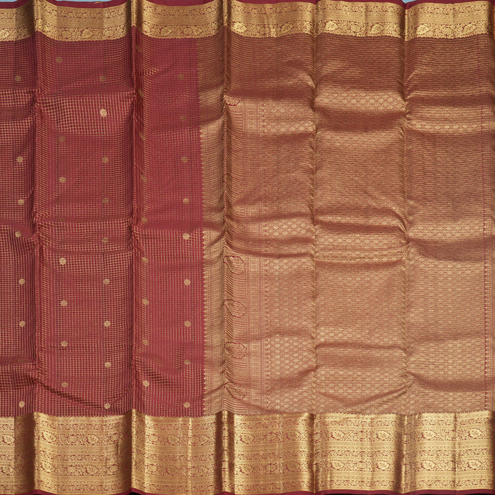 Hayagrivas Handloom Maroon Kanjivaram Silk Saree KBF582G9-7