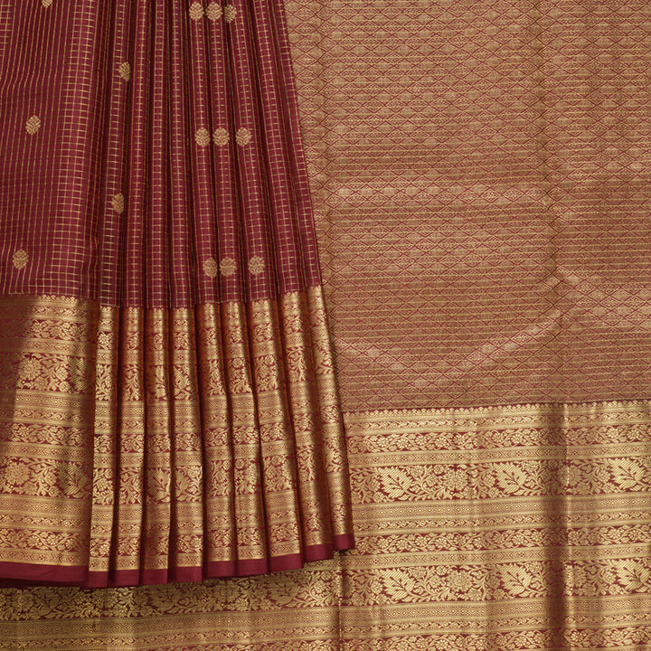 Hayagrivas Handloom Maroon Kanjivaram Silk Saree KBF582G9-7