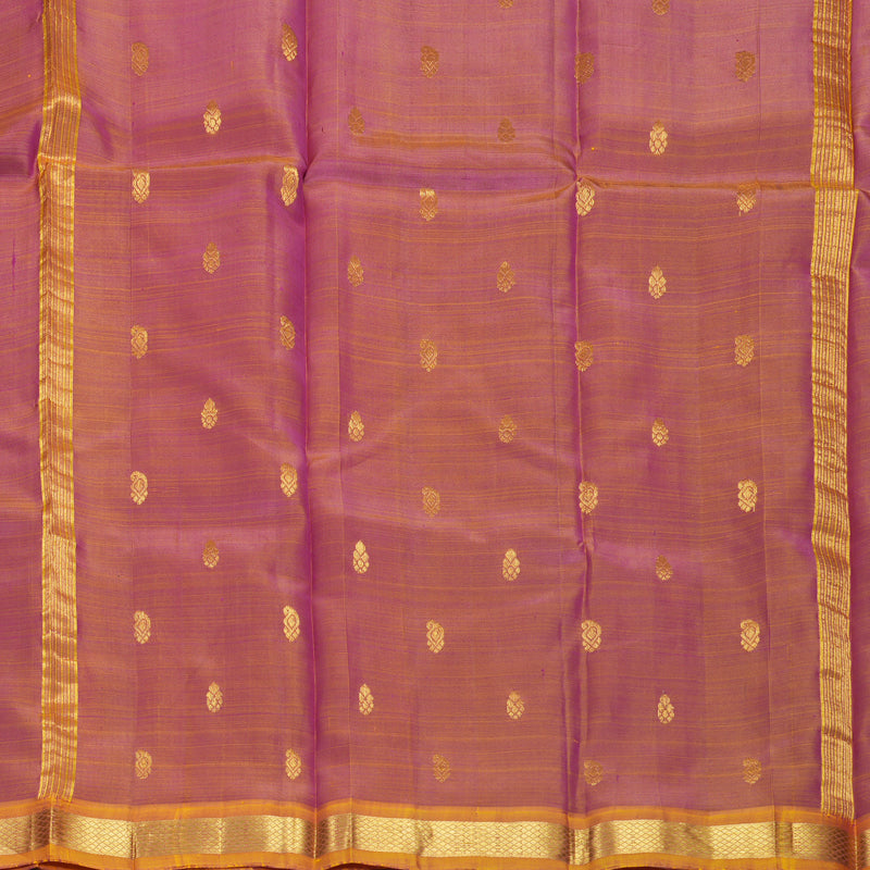 Hayagrivas Vadamalli Purple Pure One-sided border Kanjivaram Silk Saree KBF584G3-1