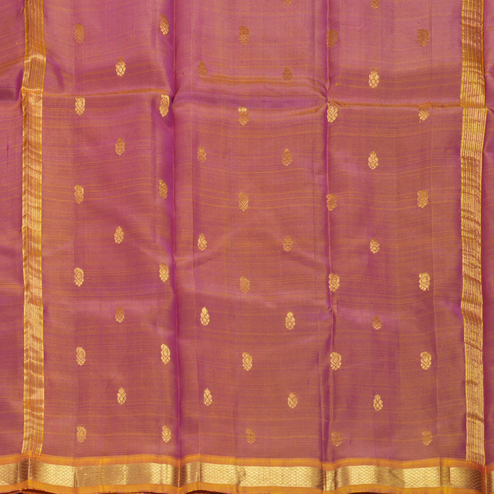 Hayagrivas Vadamalli Purple Pure One-sided border Kanjivaram Silk Saree KBF584G3-1
