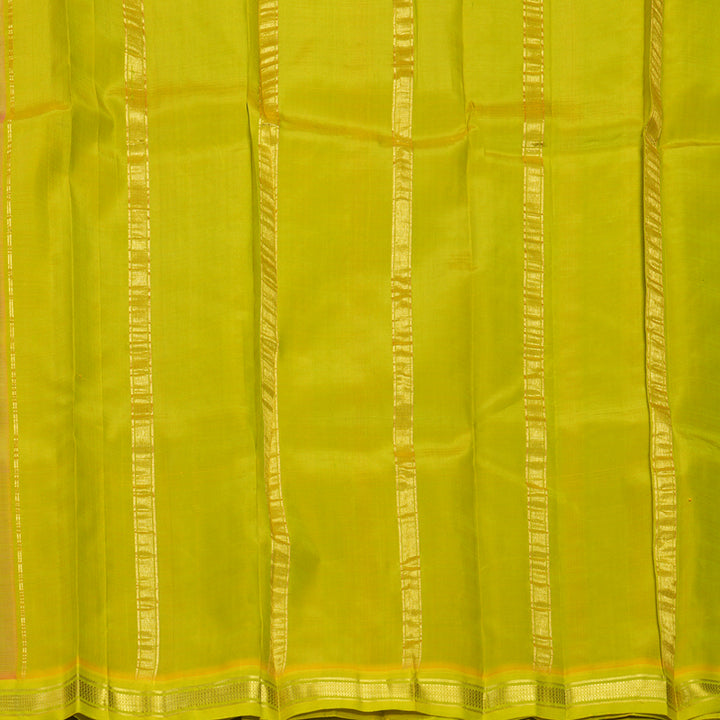 Hayagrivas Handloom Dual Tone (Pink & Lime Green) Kanjivaram Silk Saree KBF584G7-19