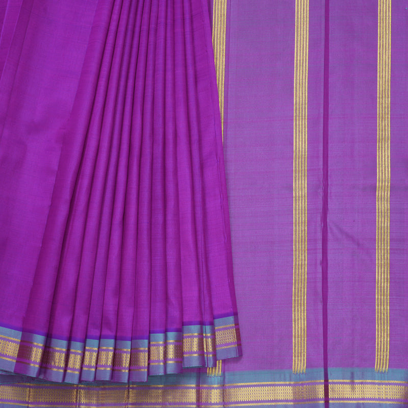 Hayagrivas Handloom Purple Kanjivaram Silk Saree KBF584G7-2