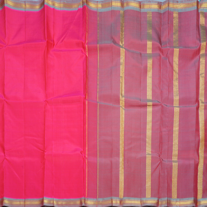 Hayagrivas Handloom Fuchsia Pink Kanjivaram Silk Saree KBF584G7-7