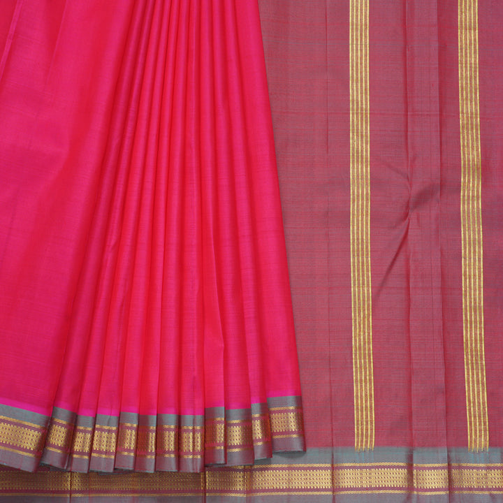 Hayagrivas Handloom Fuchsia Pink Kanjivaram Silk Saree KBF584G7-7