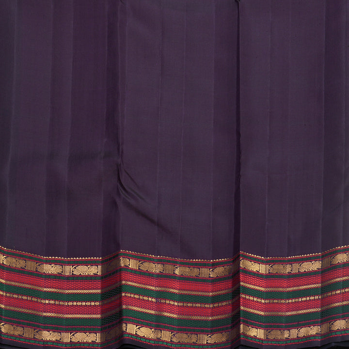 Hayagrivas Handloom Yellow Kanjivaram Silk Saree with Deep Wine Border KBF586G1-1