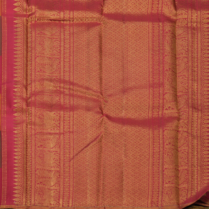 Hayagrivas Handloom Multicolour Checks Kanjivaram Silk Saree KBF587G2-1