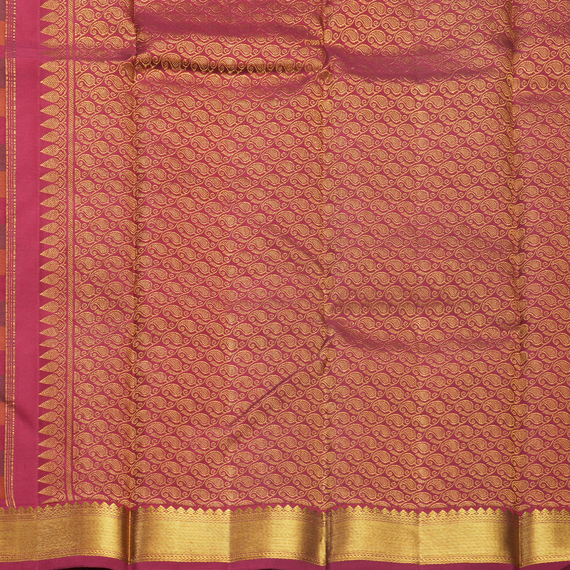 Hayagrivas Handloom Multicolour Checks Kanjivaram Silk Saree KBF587G3-1