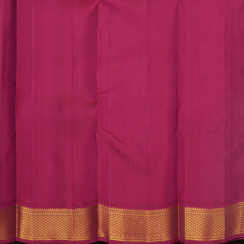 Hayagrivas Handloom Sea Green Kanjivaram Silk Saree with Pink Border KBF588G5-1