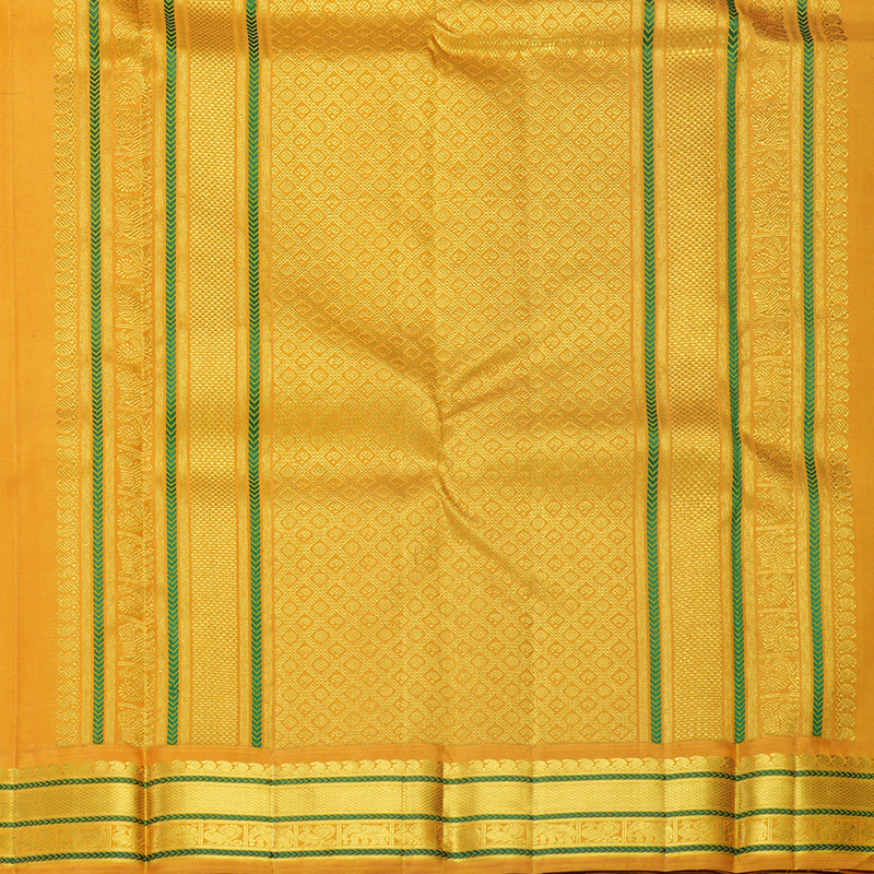 Hayagrivas Handloom Deep Jamun Kanjivaram Silk Saree with Mustard Yellow Border KBF588G8-2