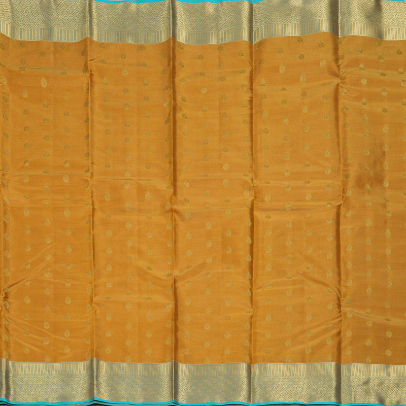 Hayagrivas Handloom Mustard Kanjivaram Silk Saree KBF58D1-15