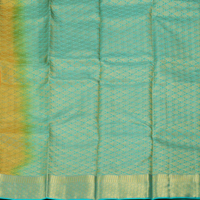 Hayagrivas Handloom Mustard Kanjivaram Silk Saree KBF58D1-15