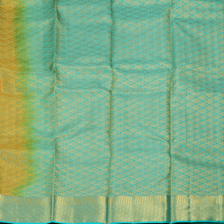 Hayagrivas Handloom Mustard Kanjivaram Silk Saree KBF58D1-15