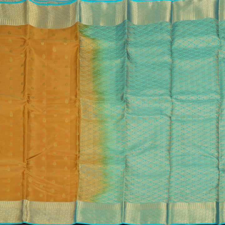 Hayagrivas Handloom Mustard Kanjivaram Silk Saree KBF58D1-15